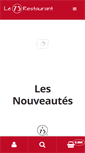 Mobile Screenshot of le75restaurant.fr